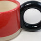Tricolor Mug - Black, Red, White