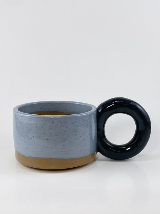 Tricolor Mug - Black, Blue, Brown