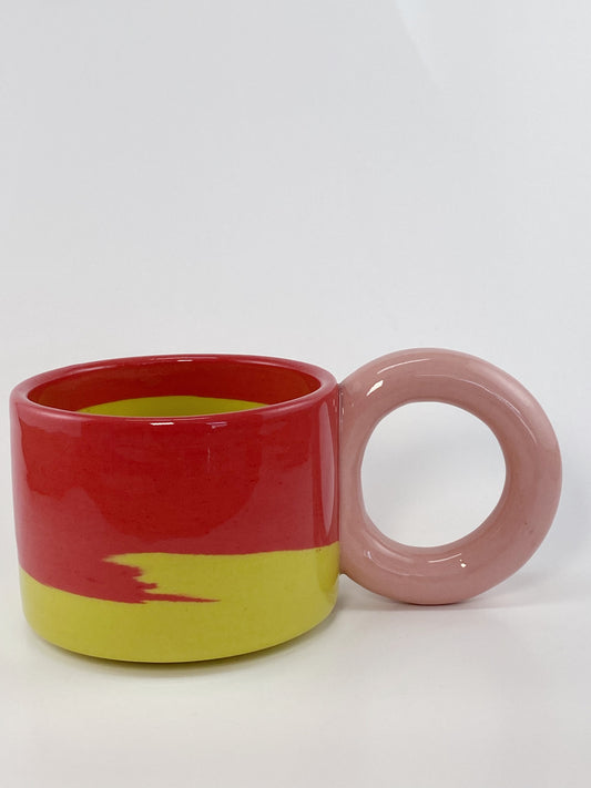 Tricolor Mug - Pink, Red, Yellow