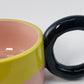 Tricolor Mug - Black, Yellow, Pink