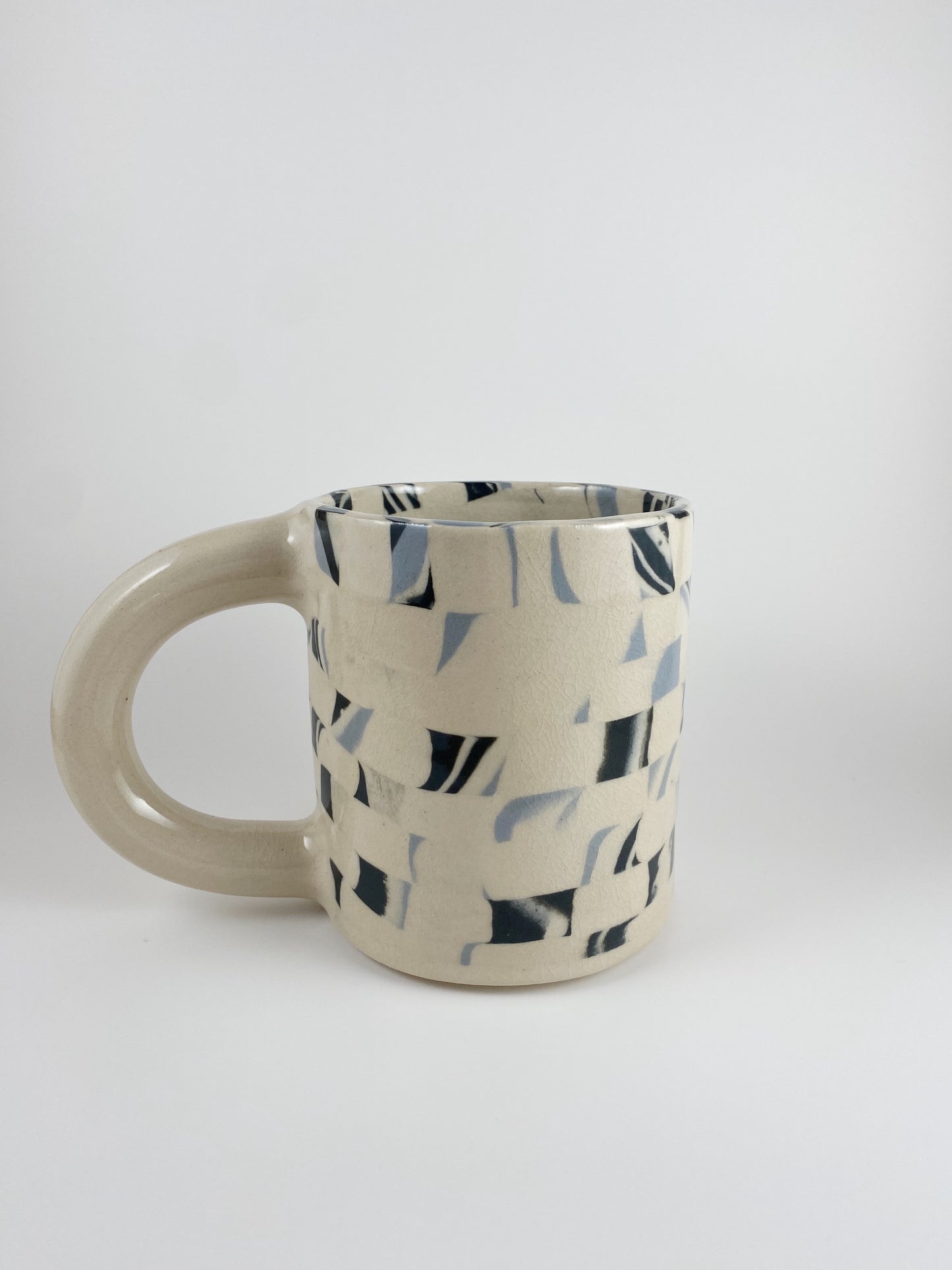 Soft Checkered Mug - Blue/Black