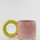 Tricolor Mug - Yellow, Pink, White