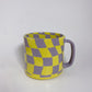 Lavender & Yellow Checkered Mug