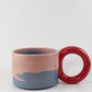 Tricolor Mug - Red, Pink, Blue