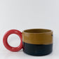 Tricolor Mug - Red, Brown, Black