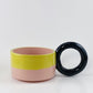 Tricolor Mug - Black, Yellow, Pink