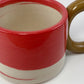 Tricolor Mug - Brown, Red, White