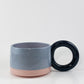 Tricolor Mug - Black, Blue, Pink