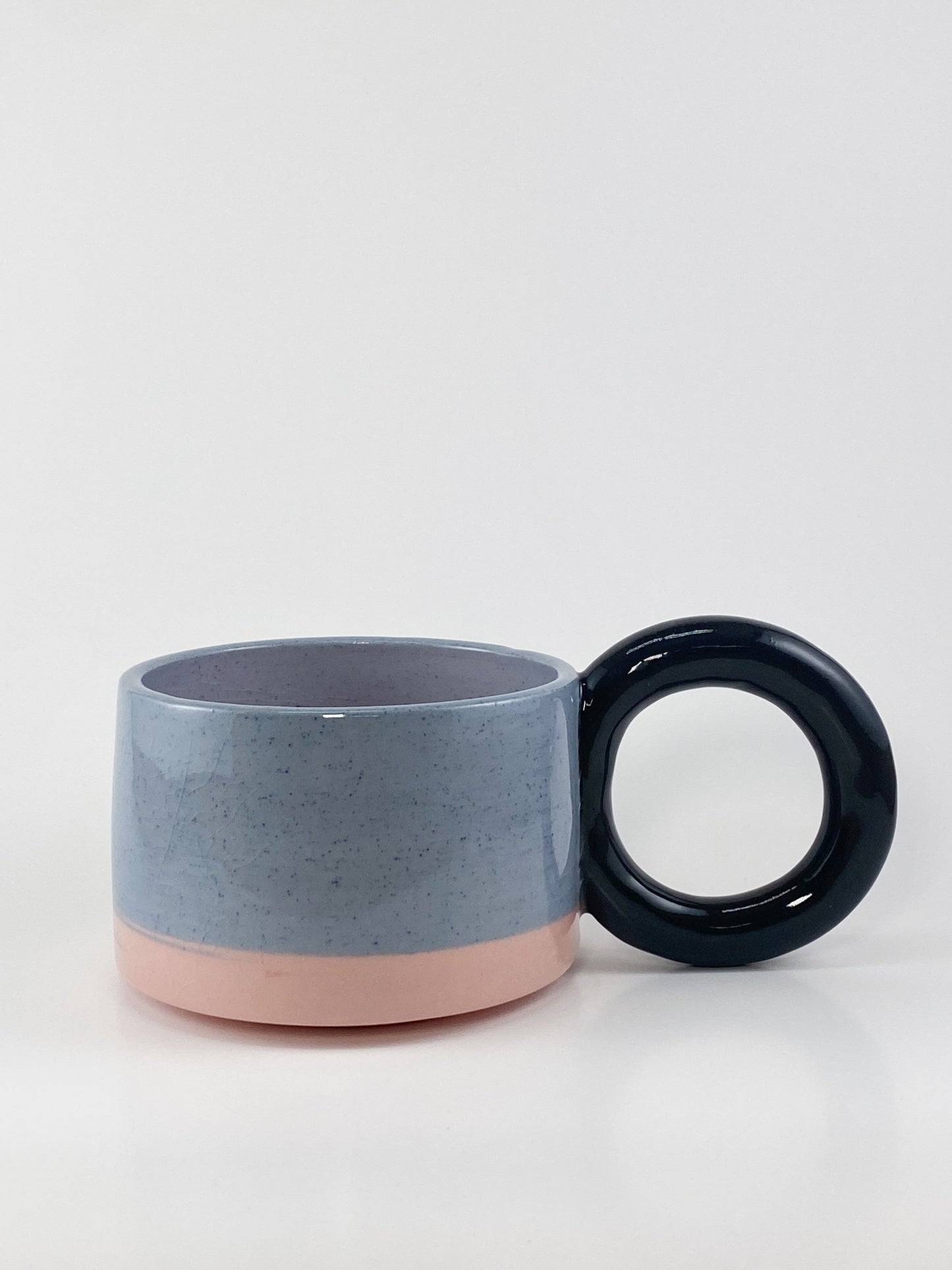 Tricolor Mug - Black, Blue, Pink