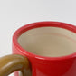 Tricolor Mug - Brown, Red, White