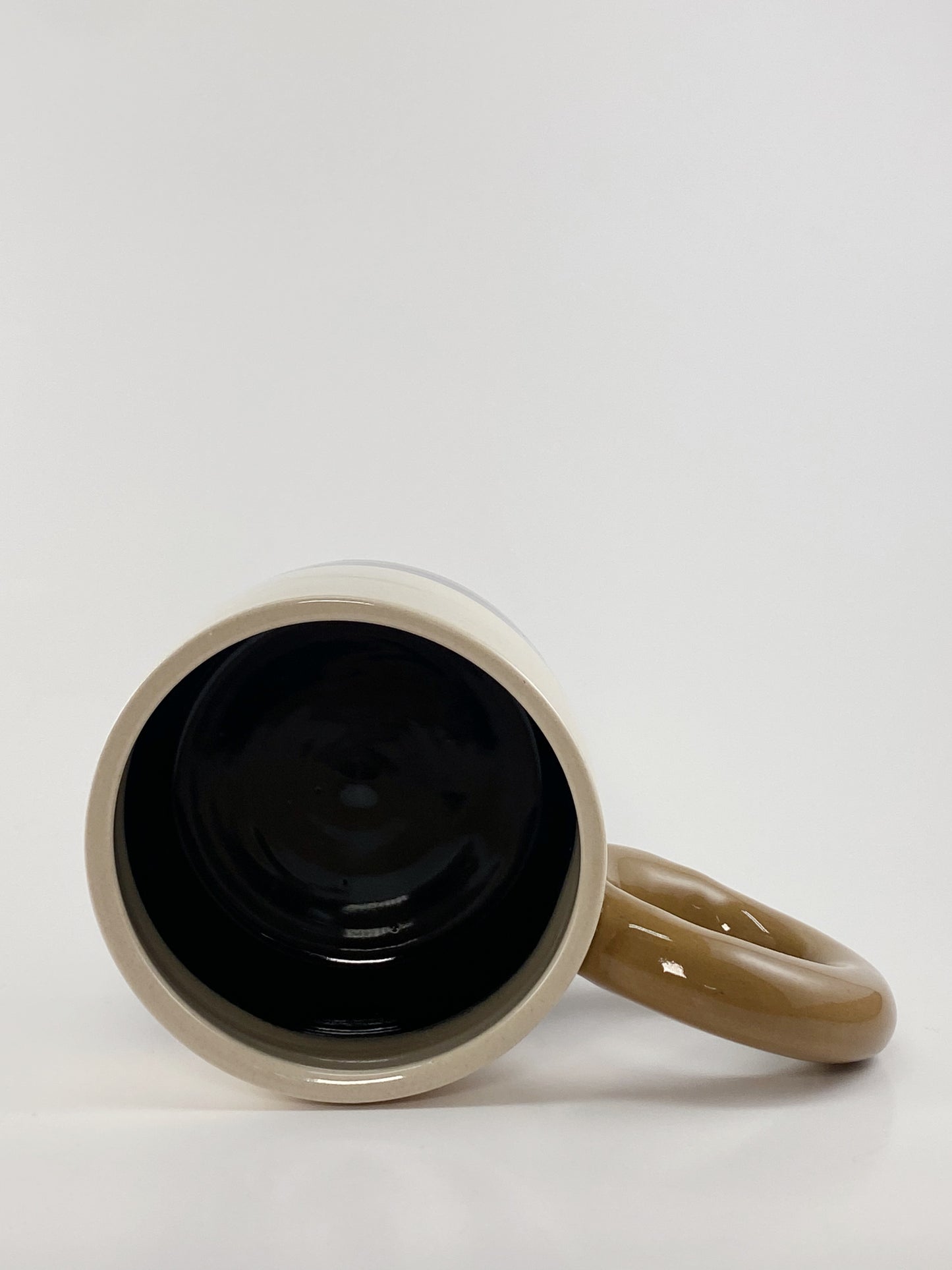 Tricolor Mug - Brown, White, Black