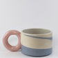 Tricolor Mug - Pink, White, Blue