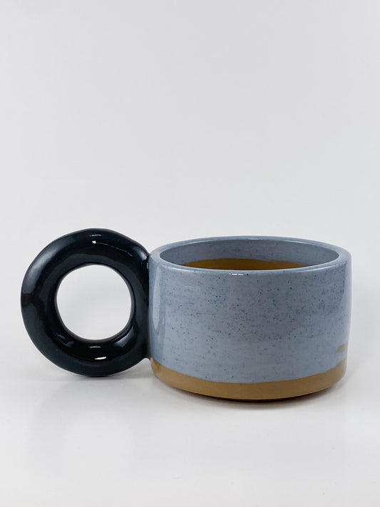 Tricolor Mug - Black, Blue, Brown