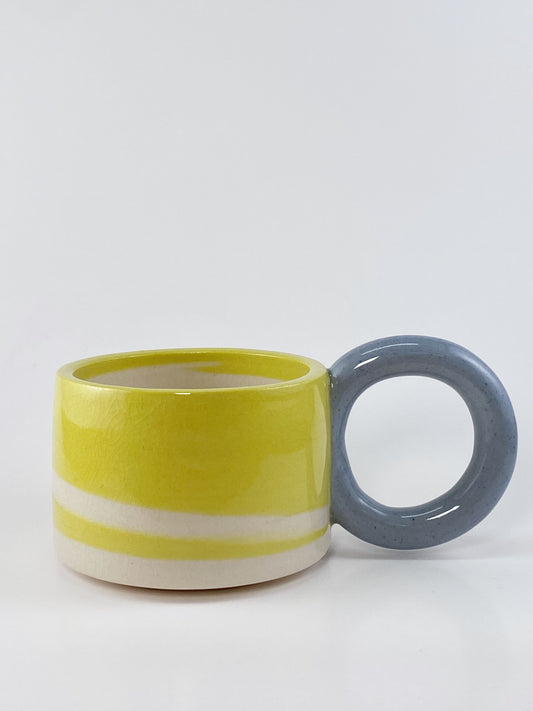 Tricolor Mug - Blue, Yellow, White