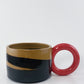 Tricolor Mug - Red, Brown, Black