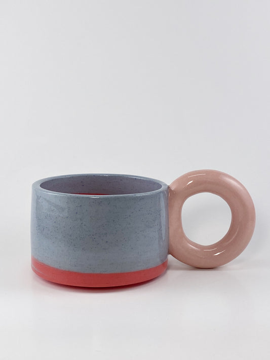 Tricolor Mug - Pink, Blue, Red