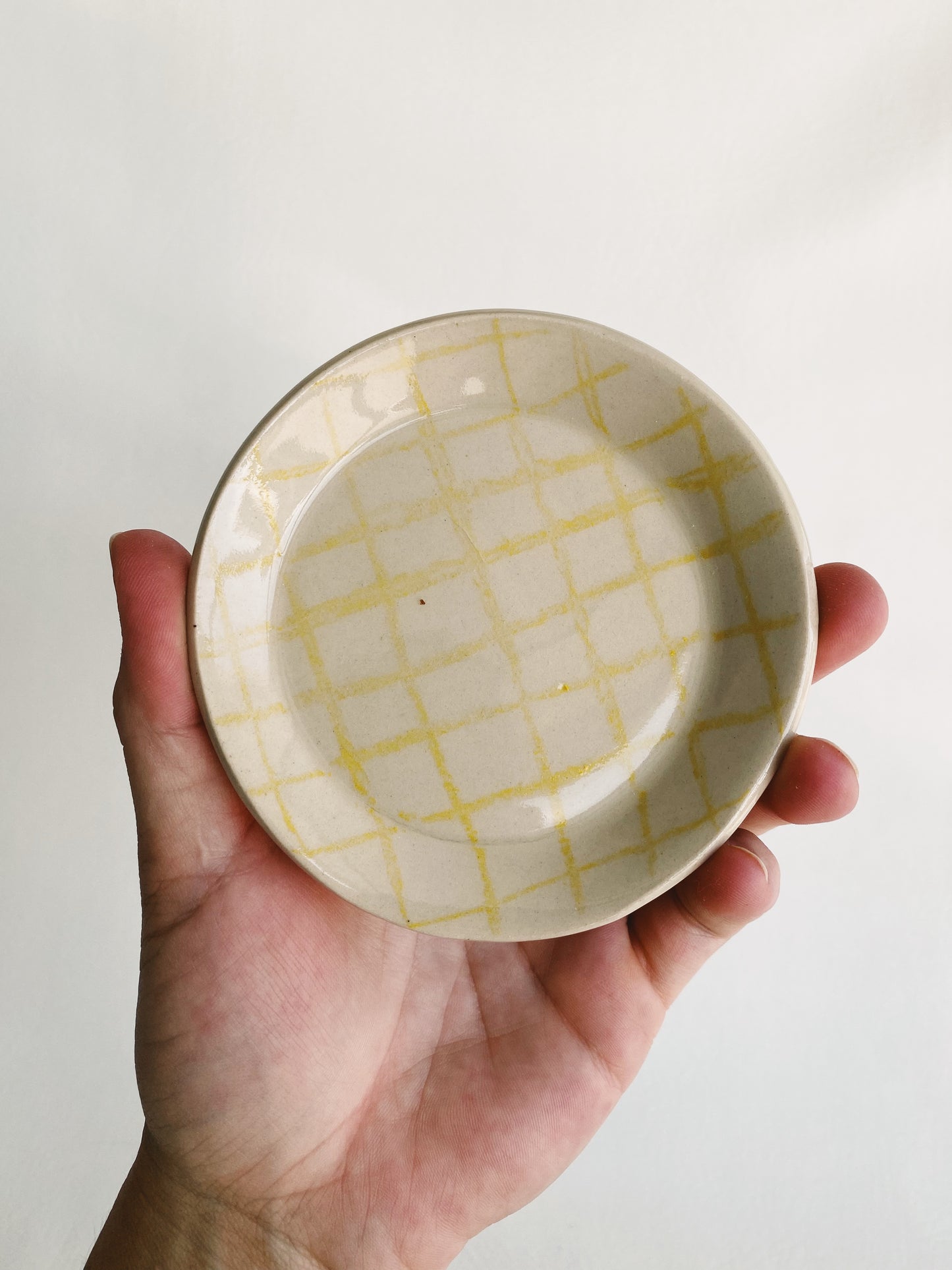 Spoon Rest - Yellow Grid